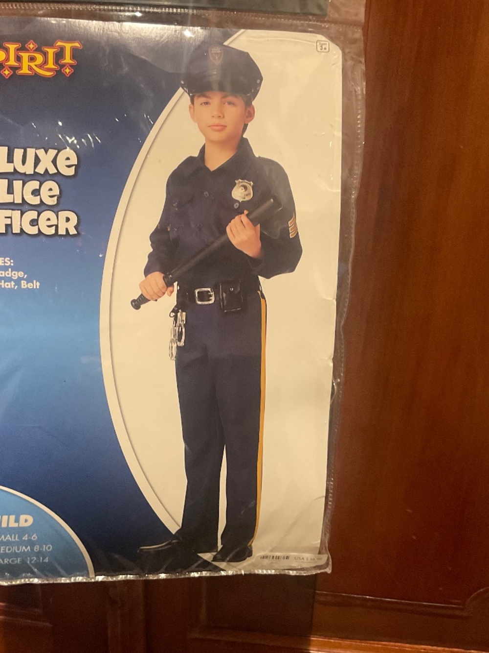Spirit Halloween Deluxe Police Officer Costume, Size S (4-6)